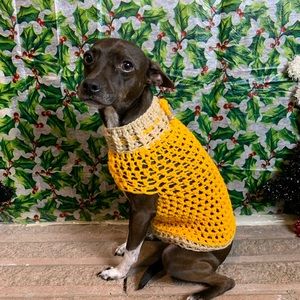 HANDMADE CROCHET SWEATER FOR DOG SZ M